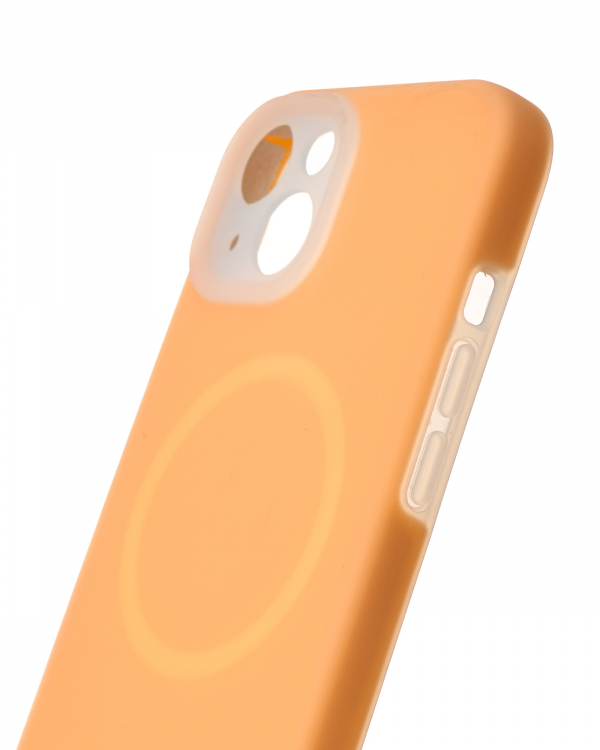 Чехол Liquid Silicone Full с поддержкой MagSafe для iPhone 14 orange