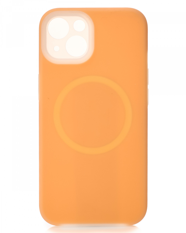 Чехол Liquid Silicone Full с поддержкой MagSafe для iPhone 14 orange