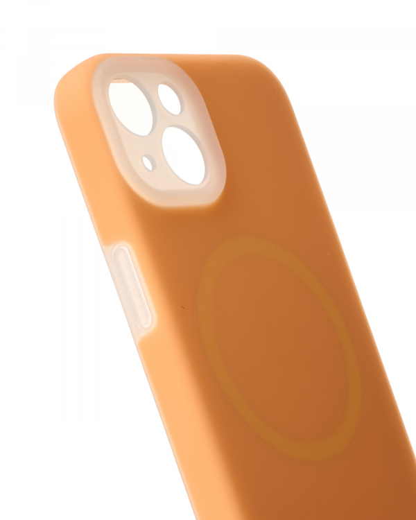 Чехол Liquid Silicone Full с поддержкой MagSafe для iPhone 15 orange