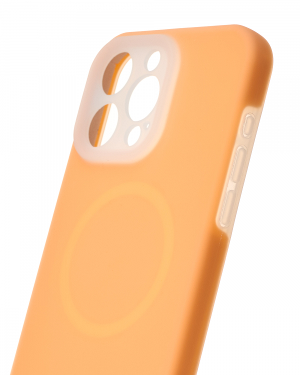 Чехол Liquid Silicone Full с поддержкой MagSafe для iPhone 15 Pro orange