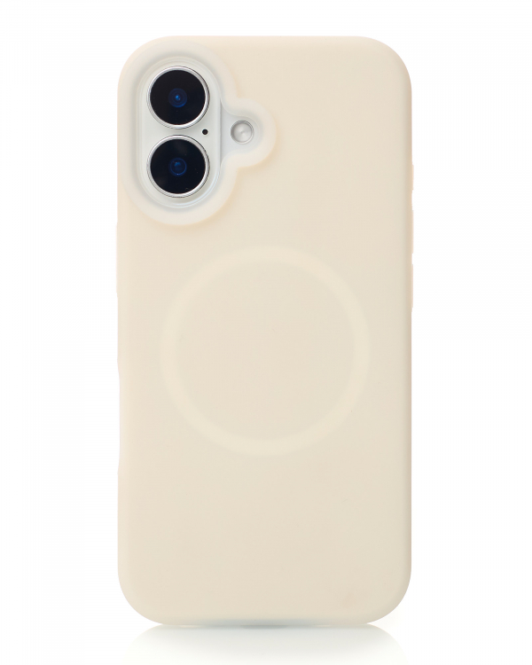 Чехол MagSafe Liquid Silicone Full для iPhone 16 cream