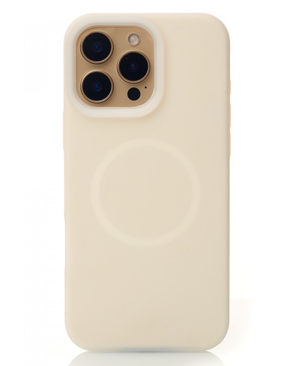 Чехол MagSafe Liquid Silicone Full для iPhone 16 Pro Max cream