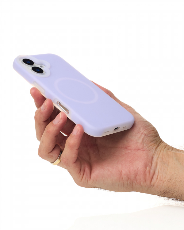 Чехол MagSafe Liquid Silicone Full для iPhone 16 violet
