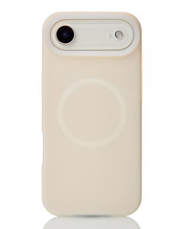 Чехол Liquid Silicone Full с поддержкой MagSafe для iPhone 17 AIR cream