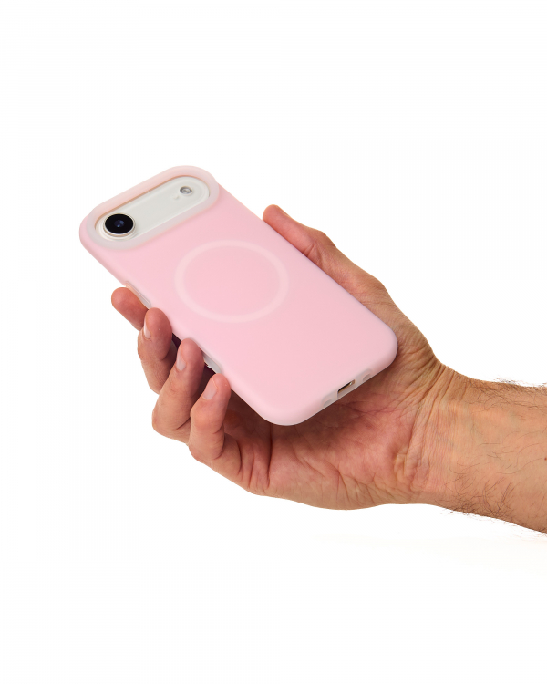 Чехол Liquid Silicone Full с поддержкой MagSafe для iPhone 17 AIR pink