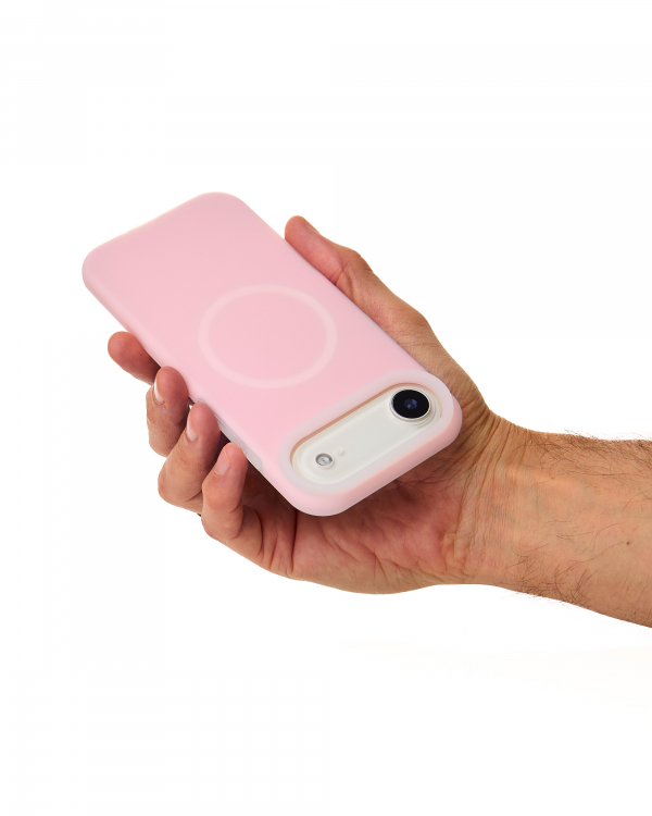Чехол Liquid Silicone Full с поддержкой MagSafe для iPhone 17 AIR pink
