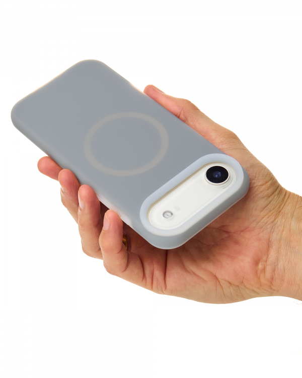 Чехол Liquid Silicone Full с поддержкой MagSafe для iPhone 17 AIR stone gray