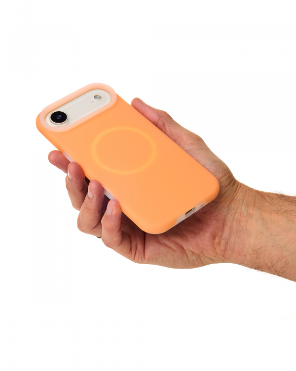Чехол Liquid Silicone Full с поддержкой MagSafe для iPhone 17 AIR orange