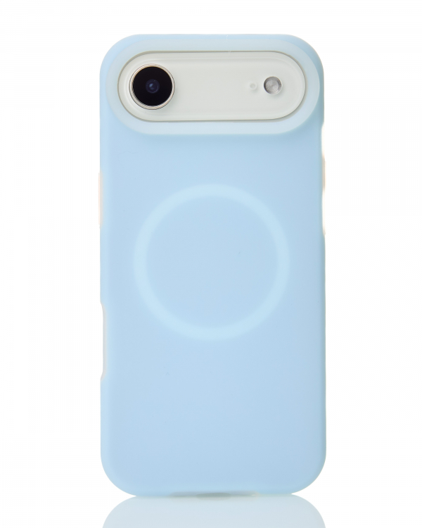 Чехол Liquid Silicone Full с поддержкой MagSafe для iPhone 17 AIR blue fog