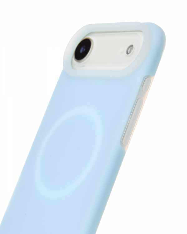 Чехол Liquid Silicone Full с поддержкой MagSafe для iPhone 17 AIR blue fog