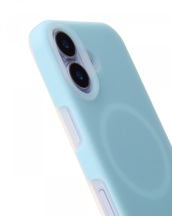 Чехол Liquid Silicone Full с поддержкой MagSafe для iPhone 17 blue fog