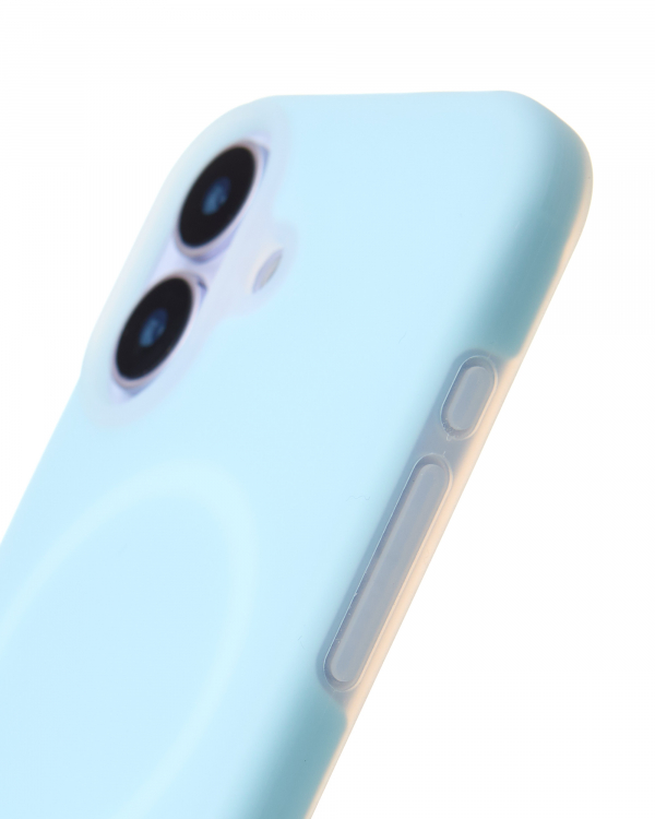 Чехол Liquid Silicone Full с поддержкой MagSafe для iPhone 17 blue fog