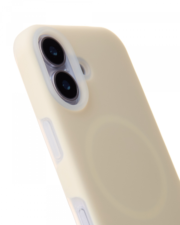 Чехол Liquid Silicone Full с поддержкой MagSafe для iPhone 17 cream