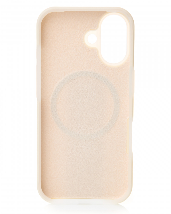 Чехол Liquid Silicone Full с поддержкой MagSafe для iPhone 17 cream