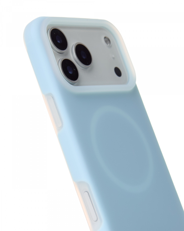 Чехол Liquid Silicone Full с поддержкой MagSafe для iPhone 17 Pro blue fog