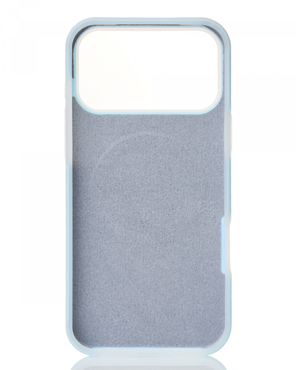 Чехол Liquid Silicone Full с поддержкой MagSafe для iPhone 17 Pro blue fog