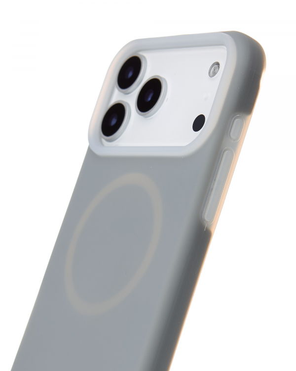 Чехол Liquid Silicone Full с поддержкой MagSafe для iPhone 17 Pro stone gray