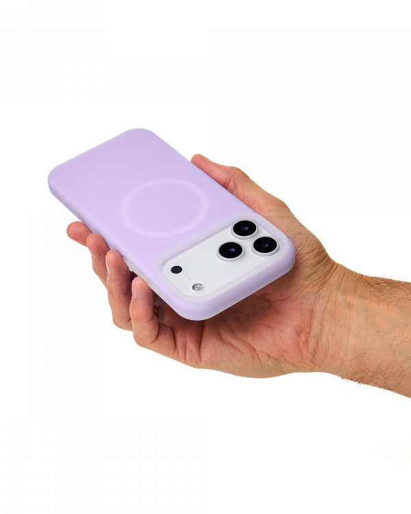 Чехол Liquid Silicone Full с поддержкой MagSafe для iPhone 17 Pro violet