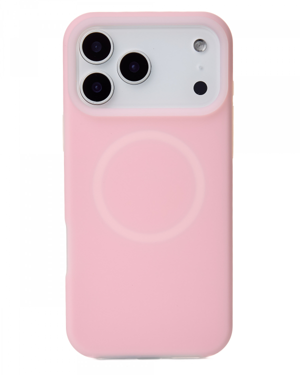 Чехол Liquid Silicone Full с поддержкой MagSafe для iPhone 17 Pro pink
