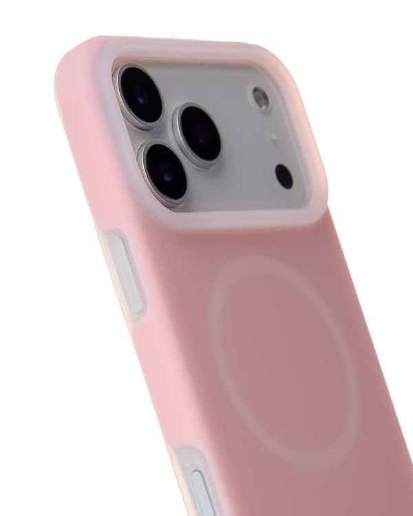 Чехол Liquid Silicone Full с поддержкой MagSafe для iPhone 17 Pro pink