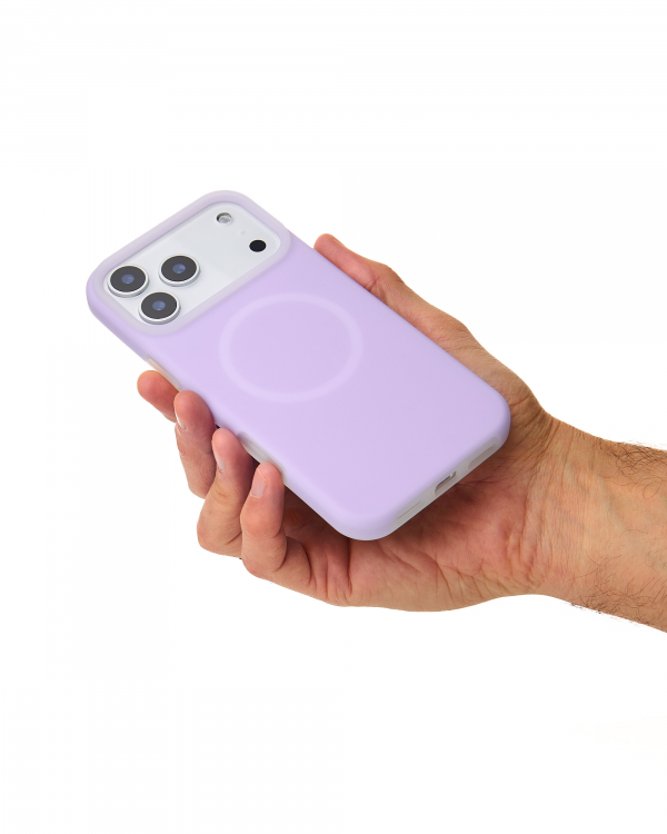 Чехол Liquid Silicone Full с поддержкой MagSafe для iPhone 17 Pro Max violet