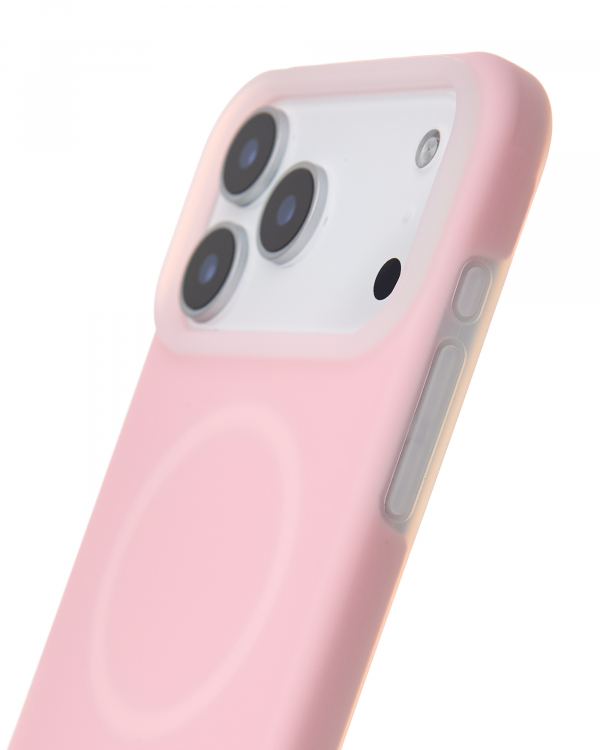 Чехол Liquid Silicone Full с поддержкой MagSafe для iPhone 17 Pro Max pink