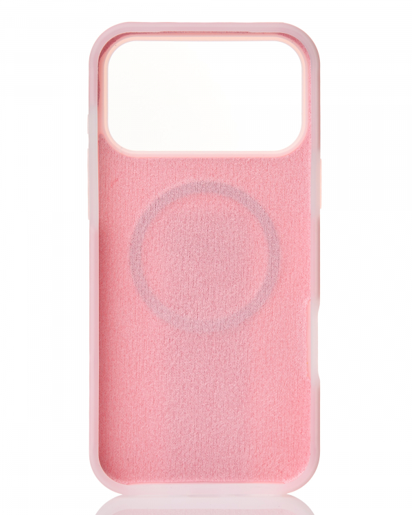 Чехол Liquid Silicone Full с поддержкой MagSafe для iPhone 17 Pro Max pink