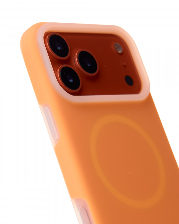 Чехол Liquid Silicone Full с поддержкой MagSafe для iPhone 17 Pro orange