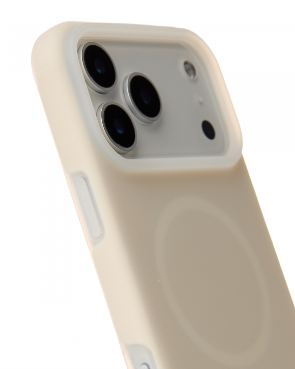 Чехол Liquid Silicone Full с поддержкой MagSafe для iPhone 17 Pro Max cream