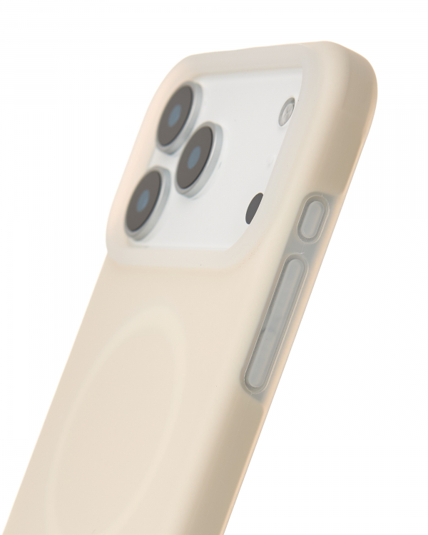 Чехол Liquid Silicone Full с поддержкой MagSafe для iPhone 17 Pro Max cream