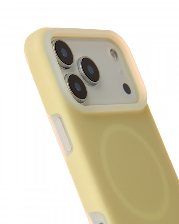 Чехол Liquid Silicone Full с поддержкой MagSafe для iPhone 17 Pro Max sunglow