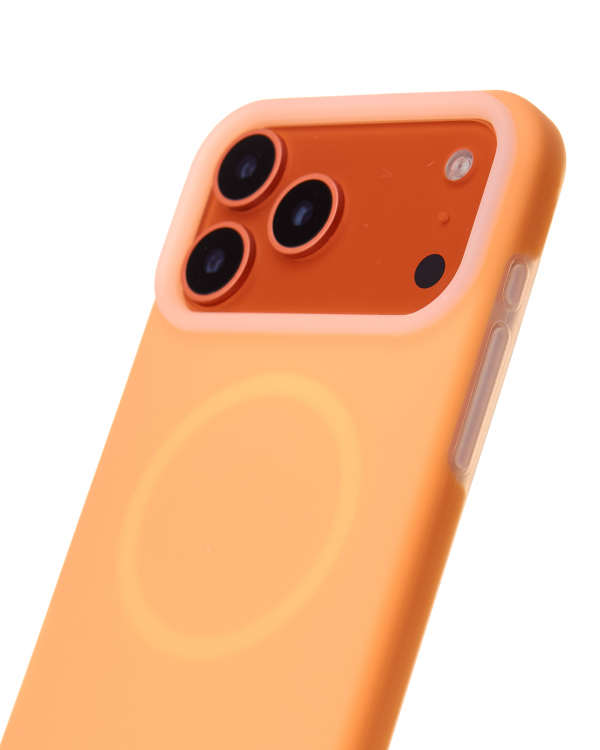 Чехол Liquid Silicone Full с поддержкой MagSafe для iPhone 17 Pro orange