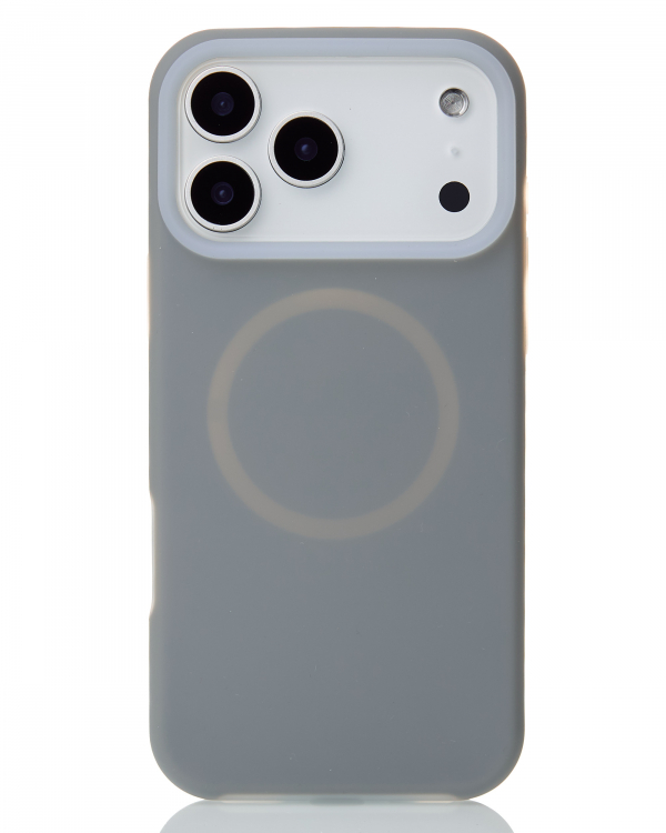 Чехол Liquid Silicone Full с поддержкой MagSafe для iPhone 17 Pro Max stone gray