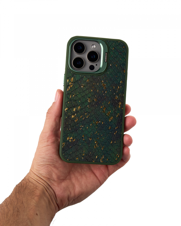 Чехол SNAKE для iPhone 15 Pro зеленый