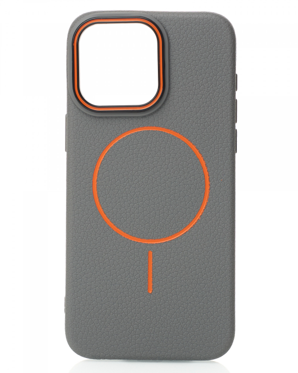 Чехол MagSafe Beats Case Leather Textured для iPhone 13 Pro stone gray