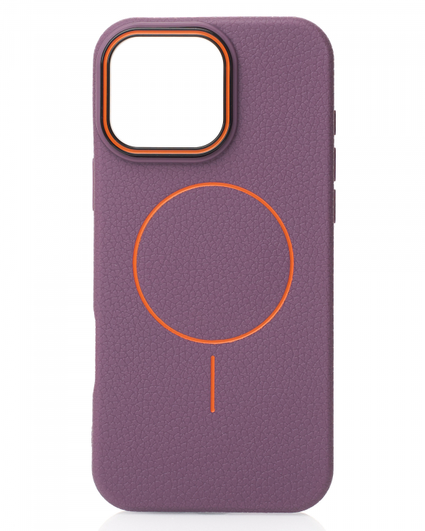 Чехол MagSafe Beats Case Leather Textured для iPhone 16 Pro Max deep purple