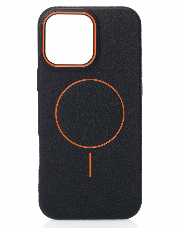Чехол MagSafe Beats Case Leather Textured для iPhone 16 Pro Max black