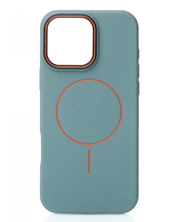 Чехол MagSafe Beats Case Leather Textured для iPhone 16 Pro Max wave blue