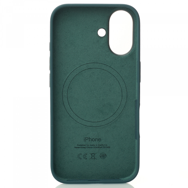 Силиконовый чехол OrigCase "Colors" with MagSafe для iPhone 16 Lake Green
