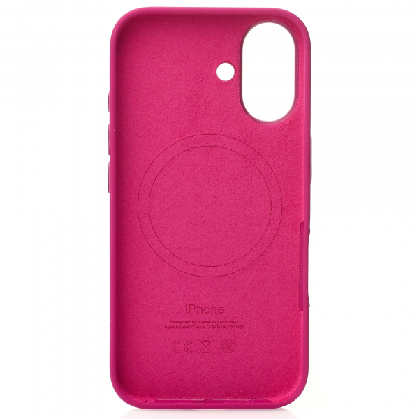 Силиконовый чехол OrigCase "Colors" with MagSafe для iPhone 16 Fuchsia