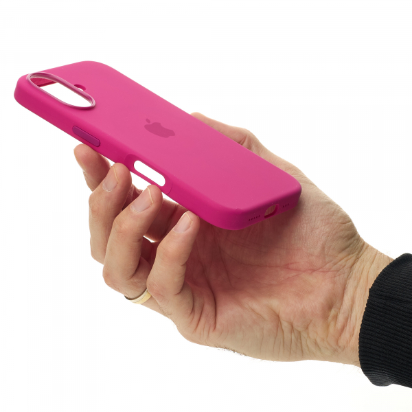 Силиконовый чехол OrigCase "Colors" with MagSafe для iPhone 16 Fuchsia
