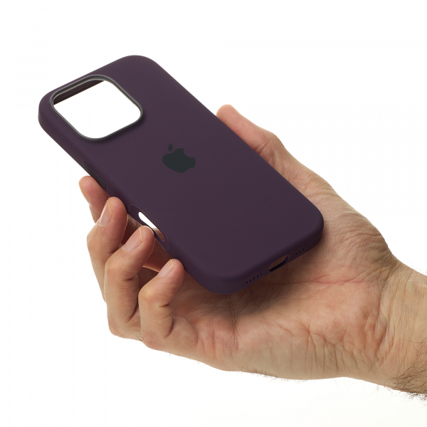 Силиконовый чехол OrigCase "Colors" with MagSafe для iPhone 16 Pro Plum