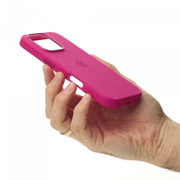 Силиконовый чехол OrigCase "Colors" with MagSafe для iPhone 16 Pro Fuchsia