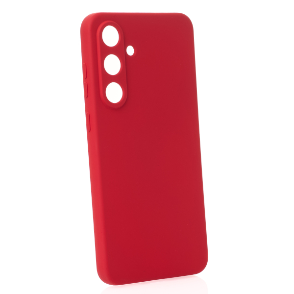 Силиконовый чехол SOFT Silicone Case для Samsung S25 FE (без лого) красный
