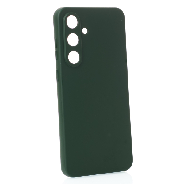 Силиконовый чехол SOFT Silicone Case для Samsung S25 FE (без лого) темно-зеленый