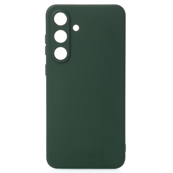 Силиконовый чехол SOFT Silicone Case для Samsung S25 FE (без лого) темно-зеленый