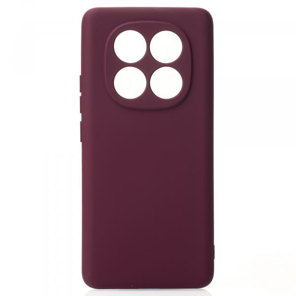 Силиконовый чехол SOFT Silicone Case для Xiaomi Redmi Note 14 Pro 4G (без лого) бордовый