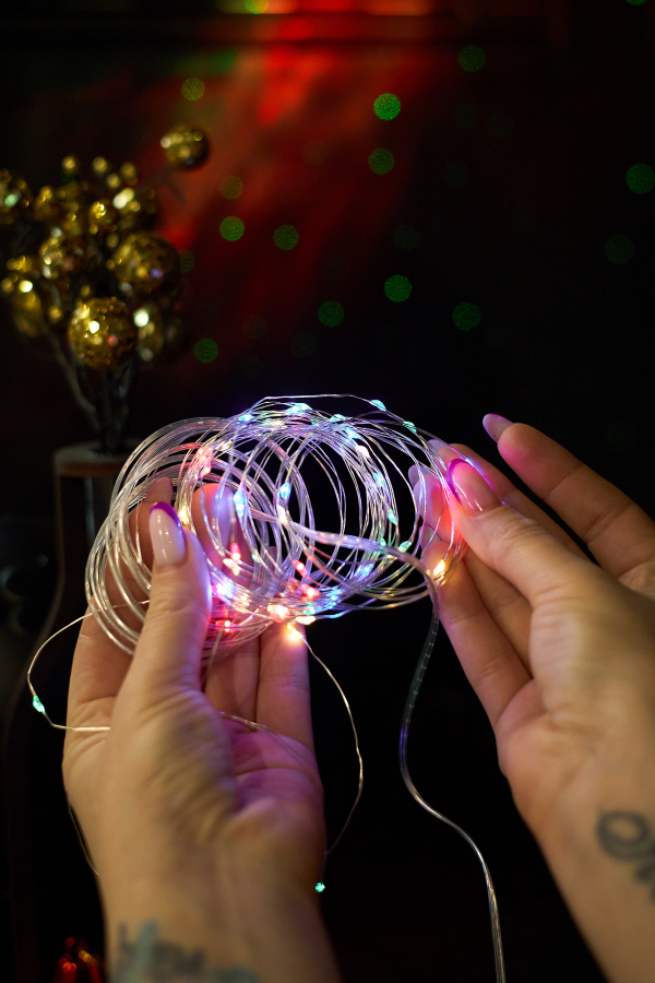 Led гирлянда 7м/50Led (солнечная батарея/медный провод) 8 режимов IP65