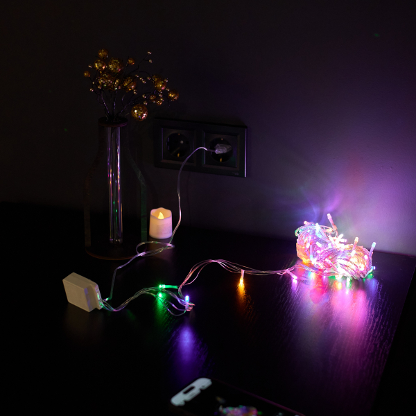 Led гирлянда 10м/100Led (с возможностью соединения) 8 режимов 220V