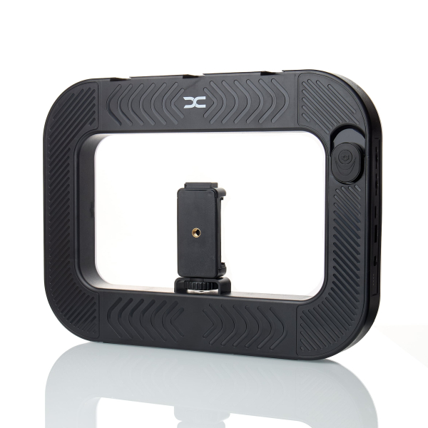 LED-лампа DC Q-01 с держателем для селфи (прямоугольная) черный